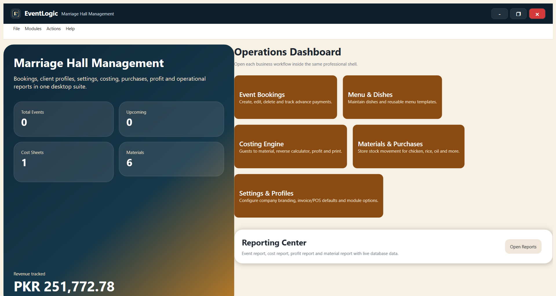 EventLogic Home Page