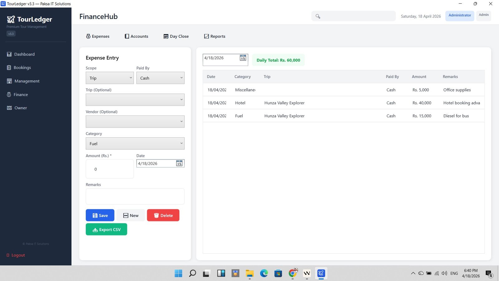 Travel History & CRM