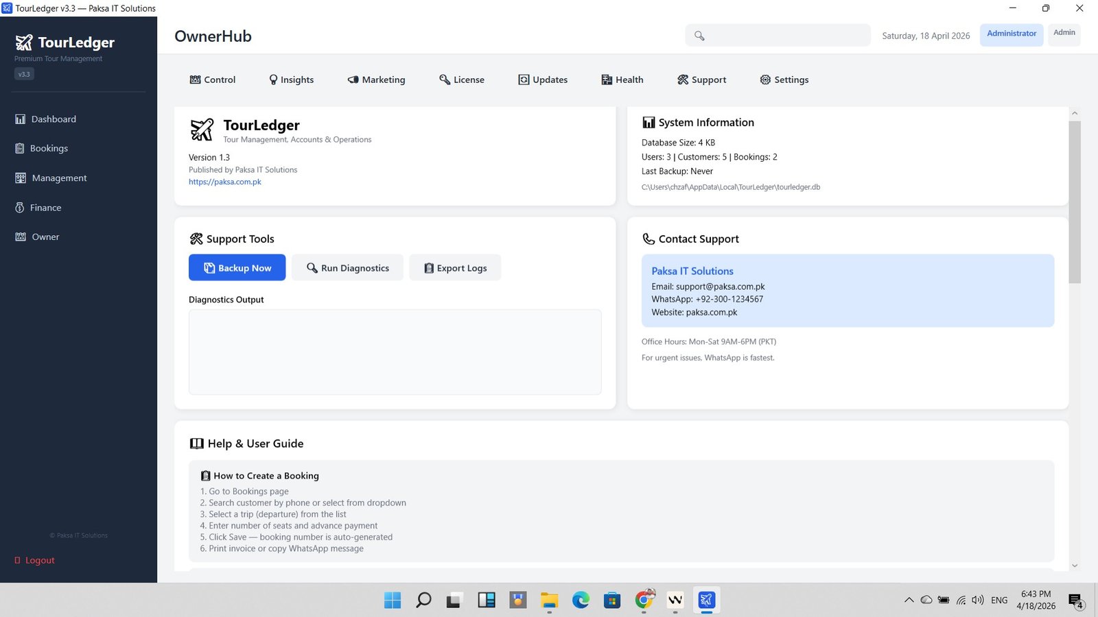 full support to client
